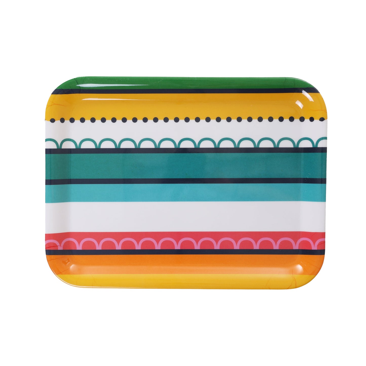 15.12in Melamine Rectangular Tray  - Viva Mexico