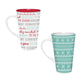 16oz Stoneware Latte Mug PDQ - Christmas Melody