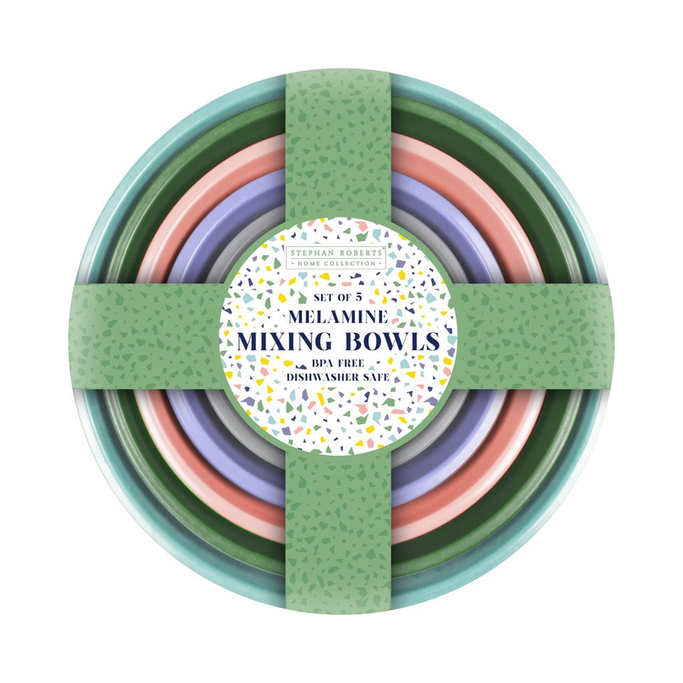 5pc Melamine Mixing Bowl Set - Blossom Breeze