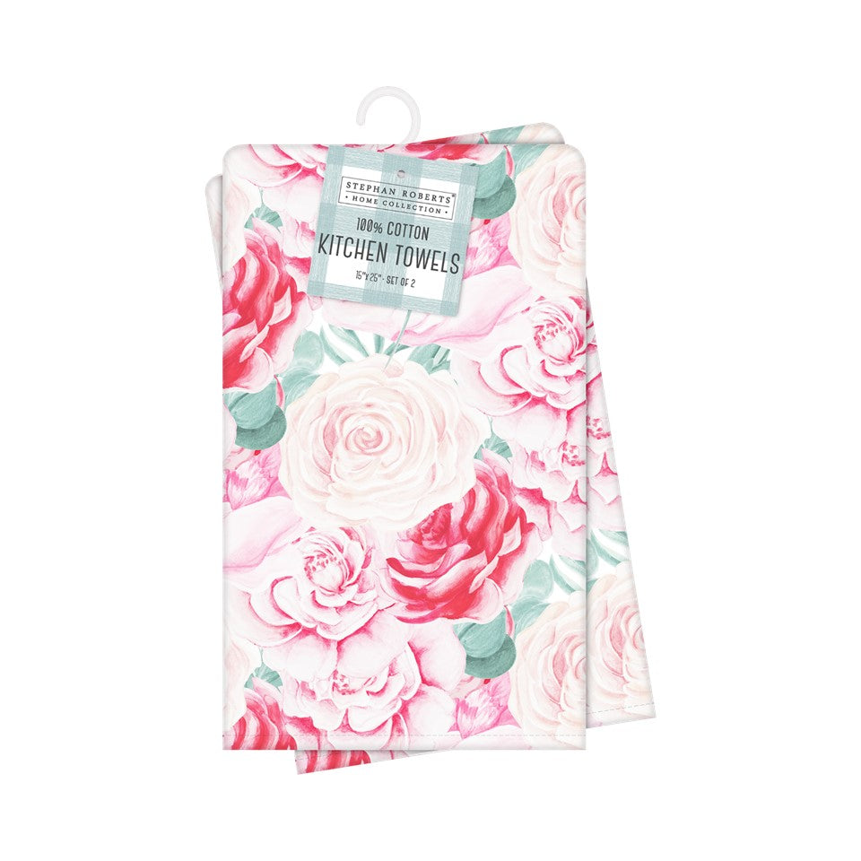 15X25in Cotton 2pc Towel Set  - Mother's Day Roses