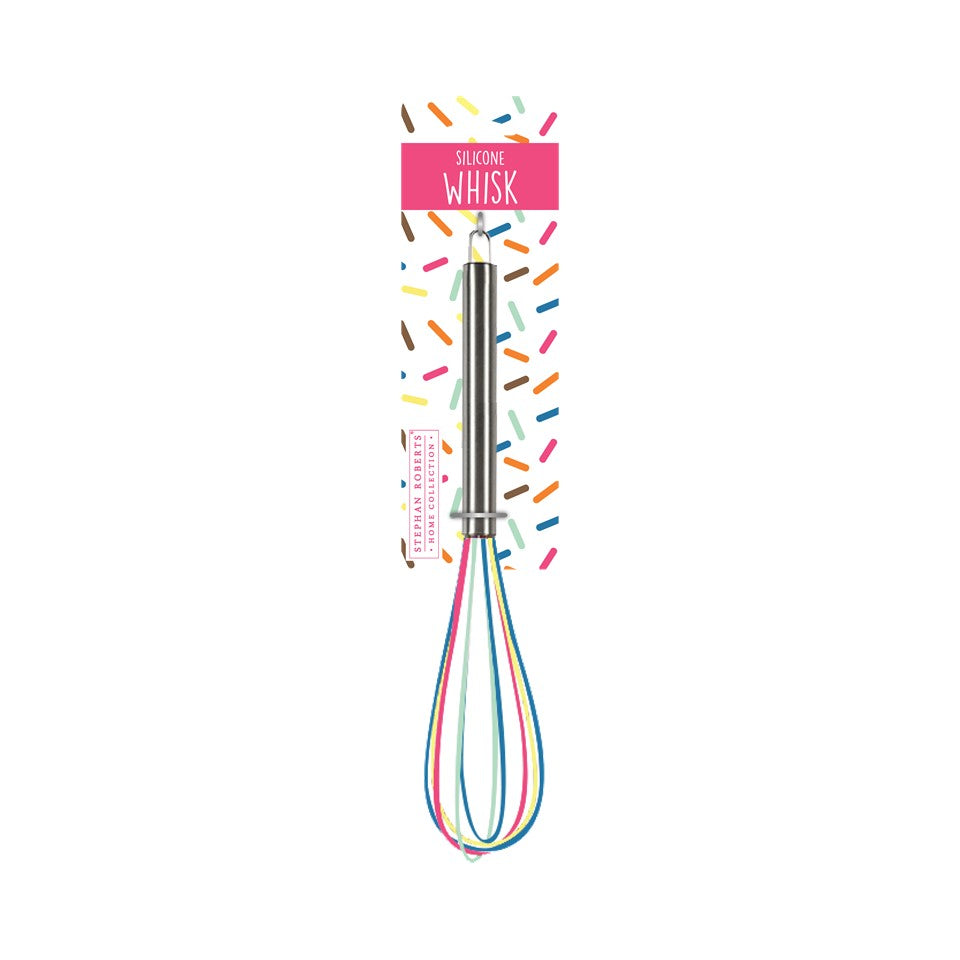 11.4in Silicone / SS Multi-Colored Whisk - Ice Cream Shoppe