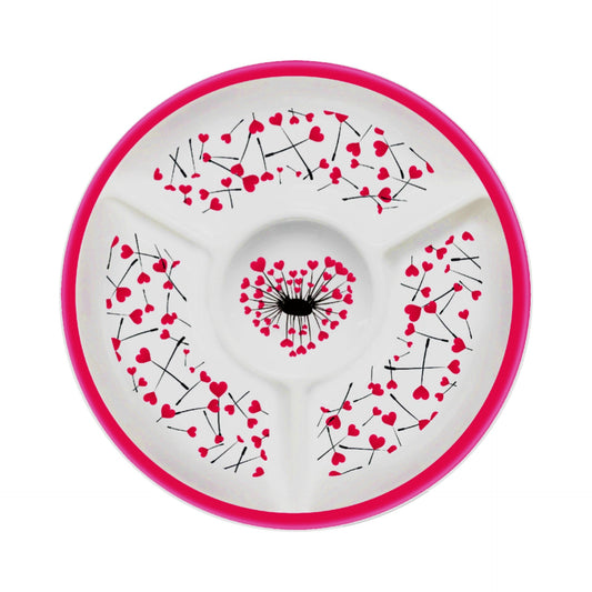 13.25in Melamine C&D Tray - Love Is In The Air