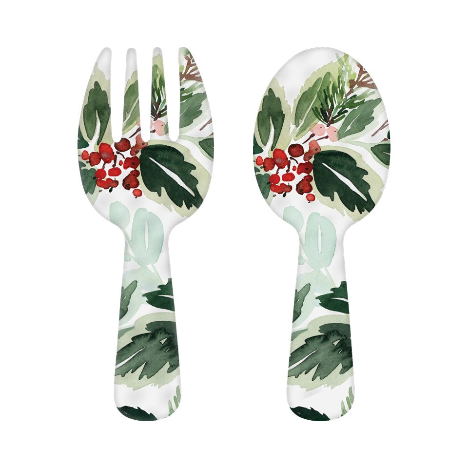 3pc Melamine Salad Serving Set - Merry Christmas