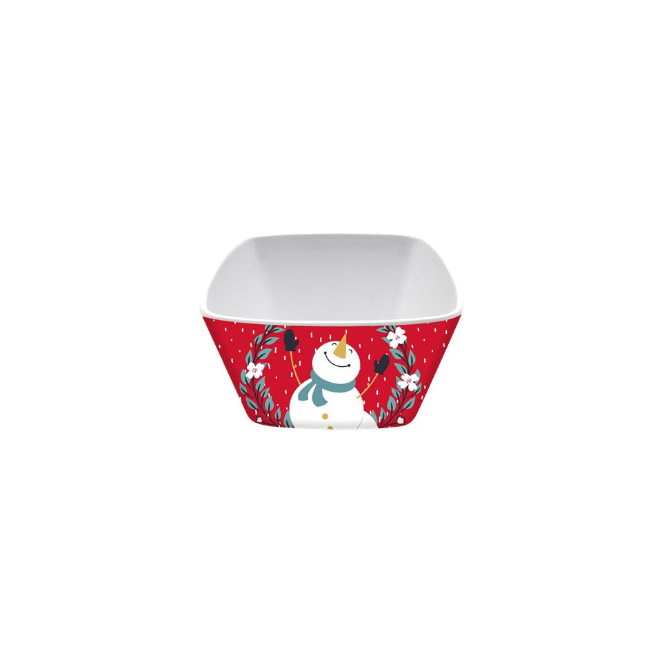 6pc Melamine Snack Square Bowl Set 3.5X2in - Merry Little Christmas