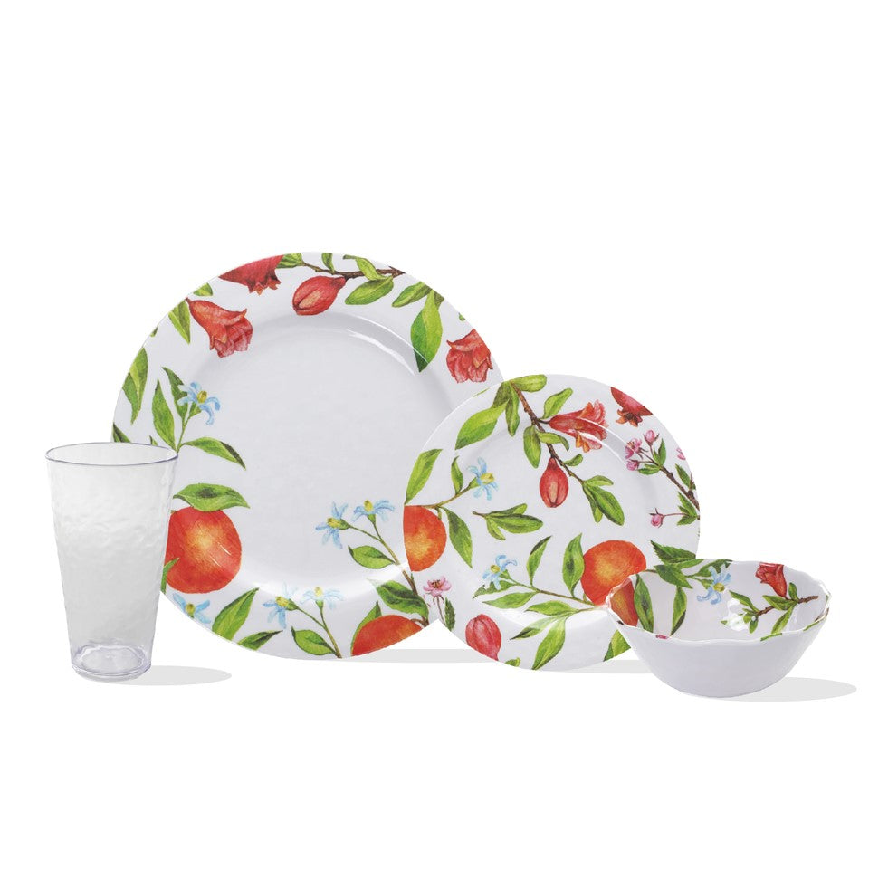 8.5in Melamine Dimpled Plate (24pk) - Marguerite