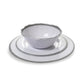 16pc Melamine / PS Dimpled Dinnerware  (01pk E-Com) Set - Mason Gray