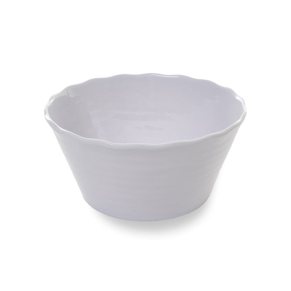 5.6in Melamine Scalloped Swirl Bowl (24pk) - Scalloped White