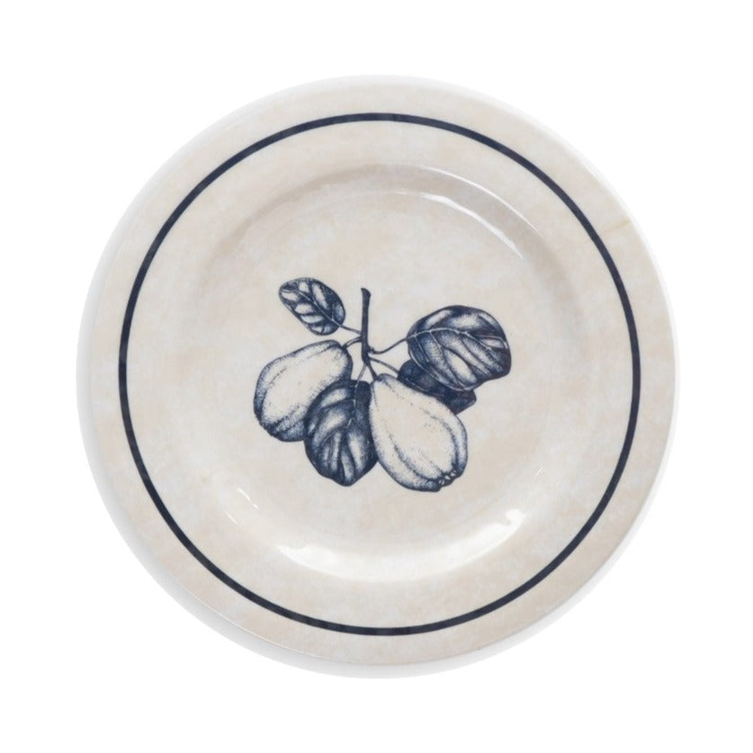 8.5in Melamine Dimpled Plate (24pk) - Sketched Fruit