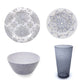 42pc Melamine / PS Dinnerware PDQ Assorted - Antique Mandala
