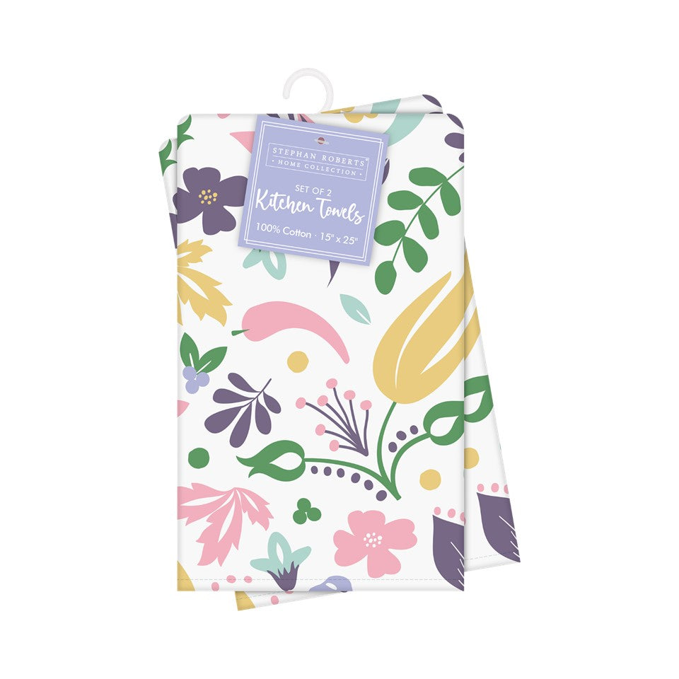 15X25in Cotton 2pc Towel Set - Spring Flurry