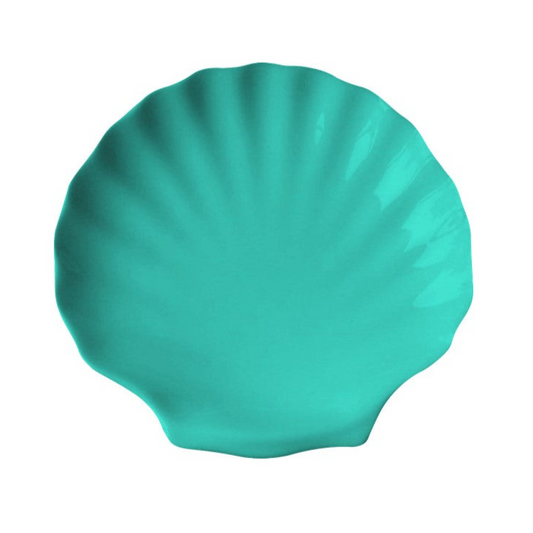8in Melamine Seashell Plate - (Solid Color) - Summer Splash