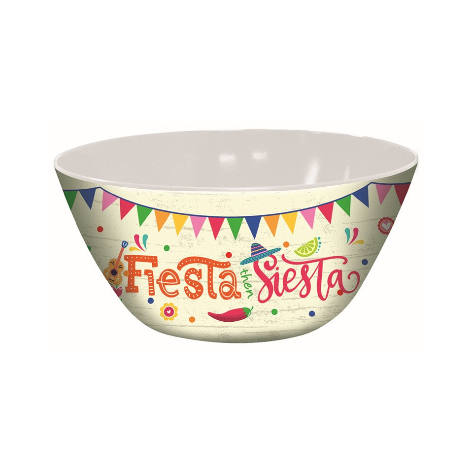 3.5qt Melamine Serving Bowl - Fiesta Then Siesta