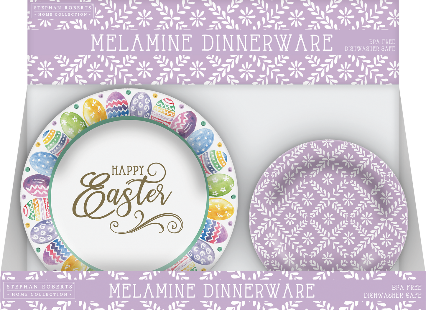 96pc Melamine Dinnerware Assorted PDQS (32in) - Happy Easter