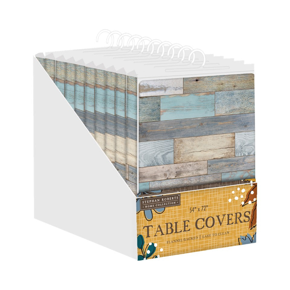 54x72in Vinyl Flannel-Backed Table Cover PDQ (6 Colors) - Autumn Breeze