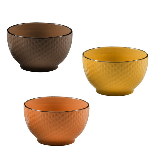5.5in New Bone China Glazed Dimpled Bowl(Rx- 36pk) - Autumn Breeze