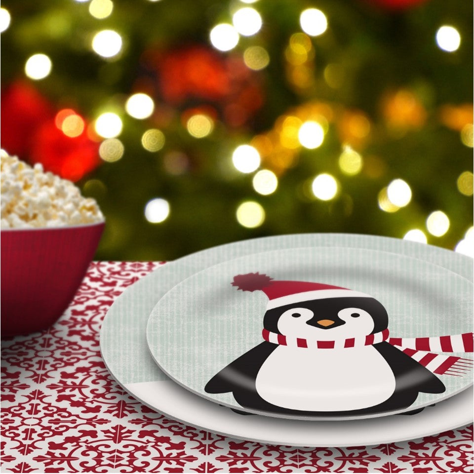 126pc Melamine Dinnerware Assorted FD - Playful Penguins