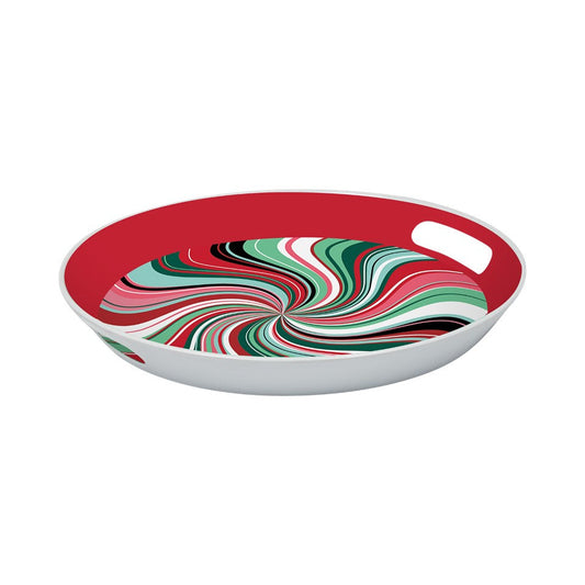 13.75in Melamine Round Tray  - Christmas Cheer