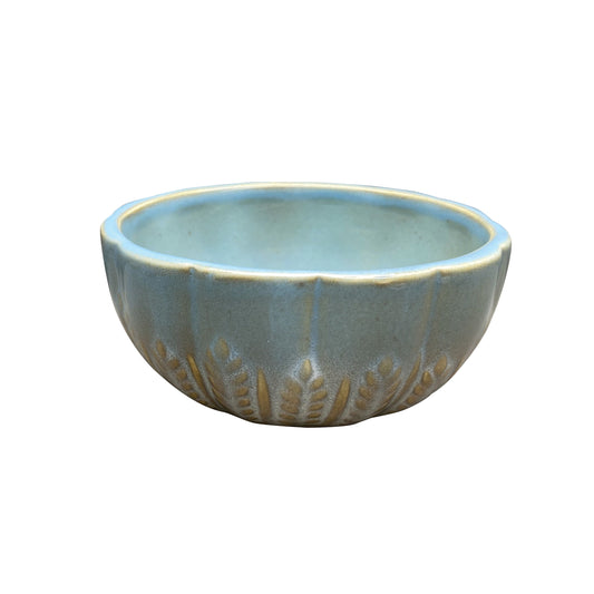 4.5in Stoneware Dip Bowl  Watercolor Harvest Blue Pumpkin Collection - Watercolor Harvest Blue