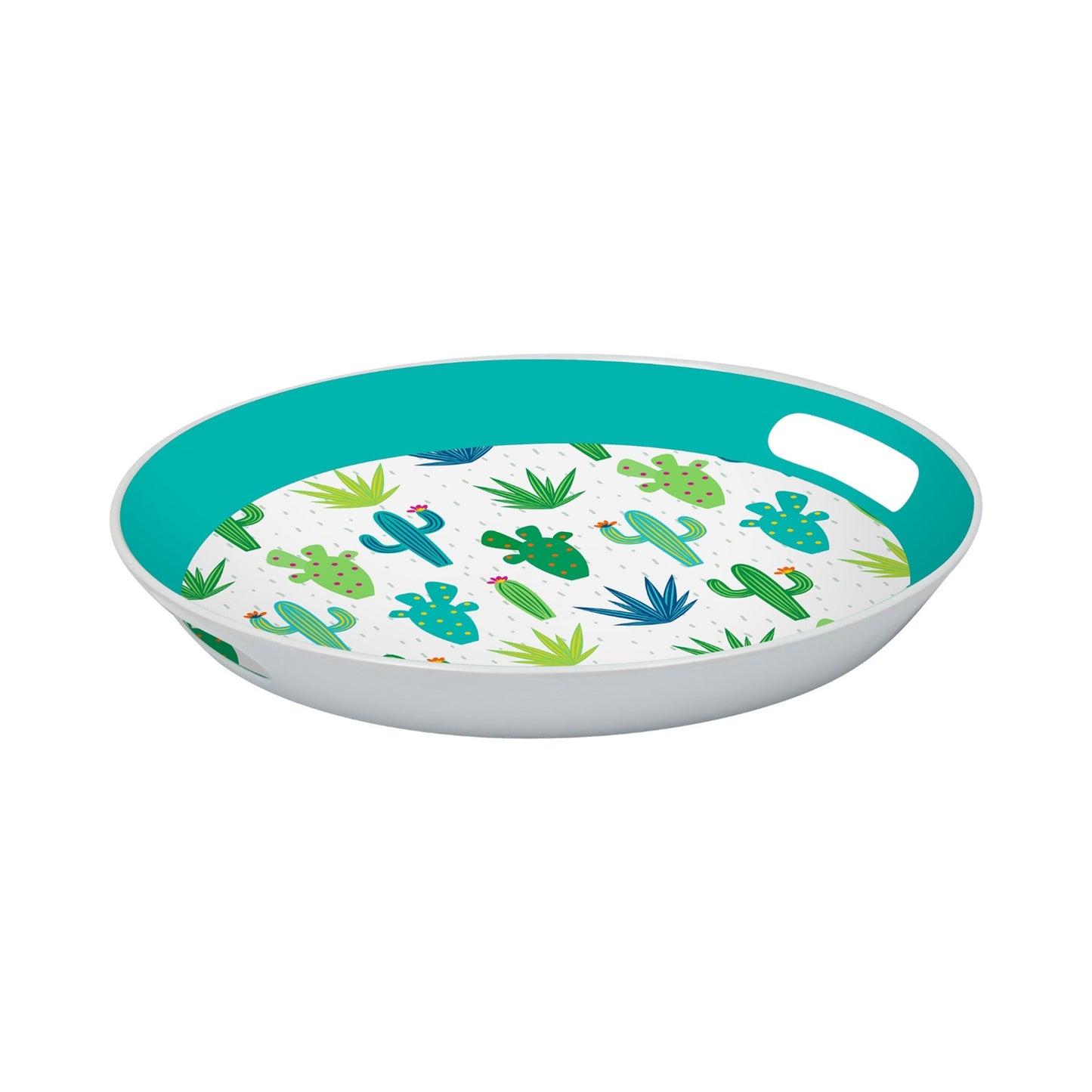 13.75in Melamine Round Tray (MH- 12pk) - Cool Cactus