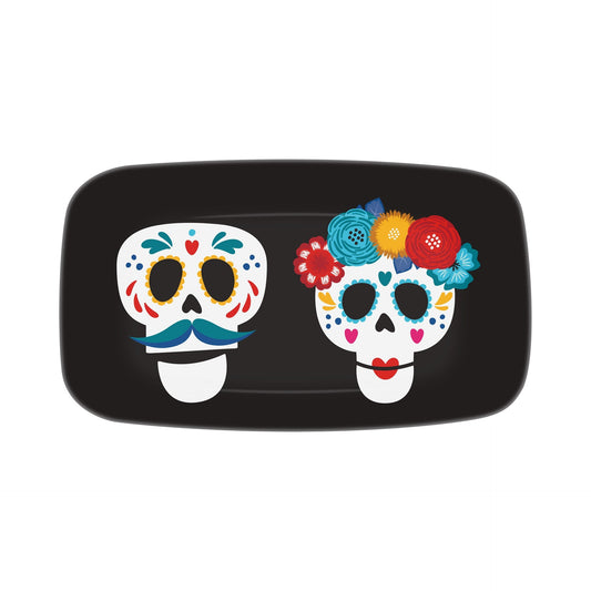 13.9in Melamine Cookie Tray - Day Of The Dead Floral
