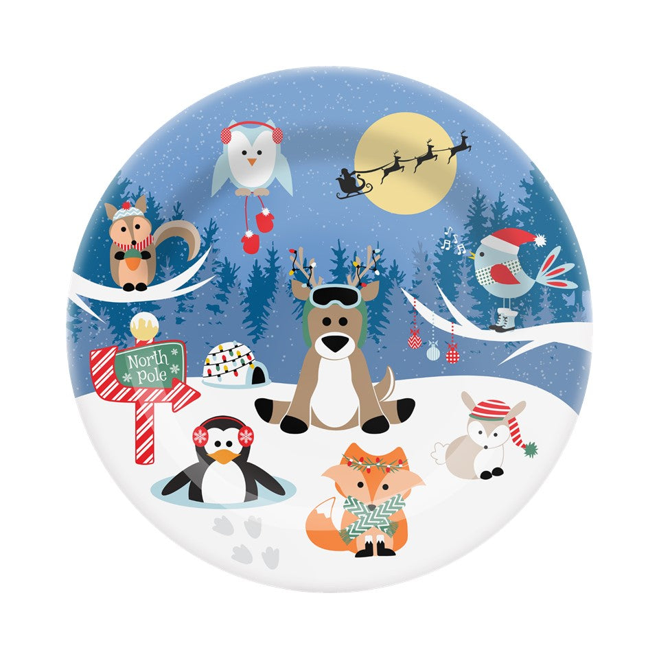 11in Melamine Dinner Plate - Christmas Pals