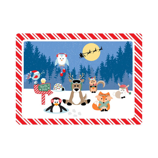 12.25x17in PP & Eva Foam  Placemat - Christmas Pals