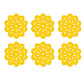 6pc Silicone Flower Coasters - Country Lemon
