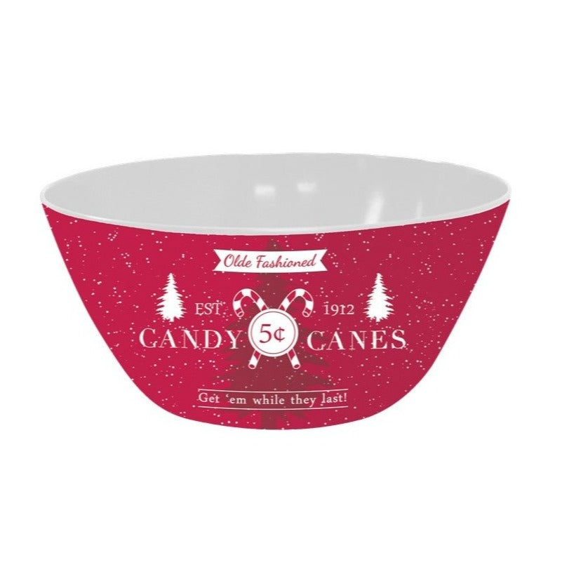 3.5qt Melamine Serving Bowl - Classic Christmas